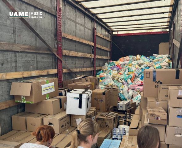 5 тонн вантажу з продуктами харчування тривалого зберігання та товарами дитячої гігієни у Суми